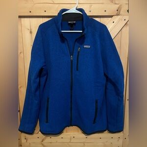 Patagonia Black and Blue Fleece Jacket